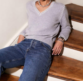 Fifteen Twenty - Ali Stitch V-neck Sweater