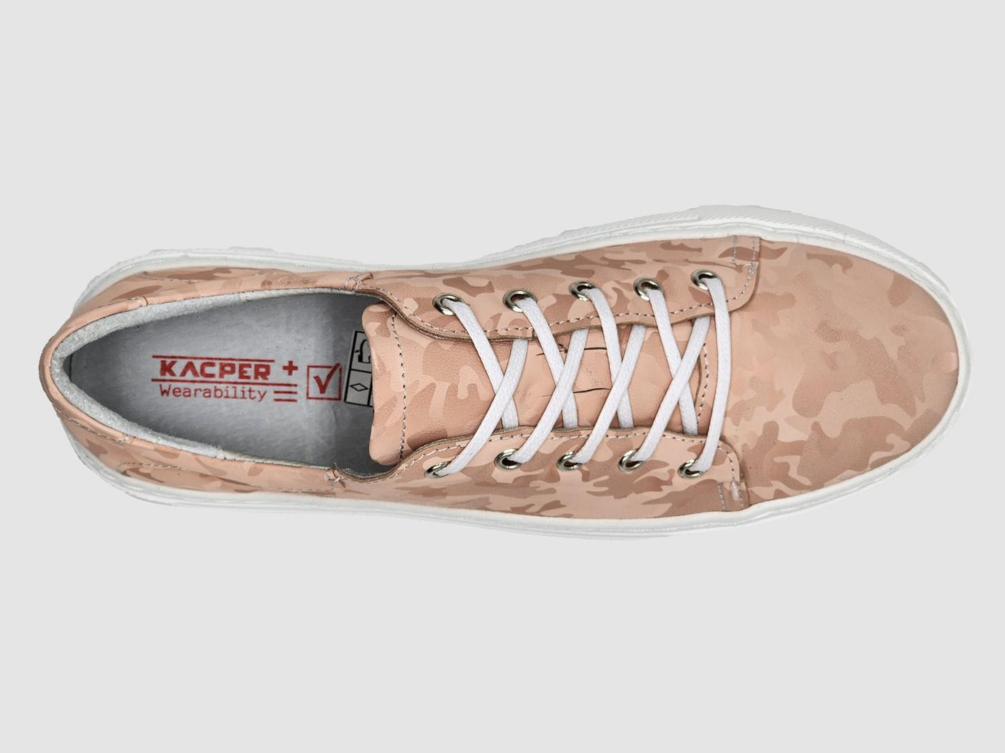 Kcr Group - Women's Classic Camo Leather Sneakers
