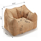 Comfortable Chenille Sofa Chairs With Highly Resilient Foam