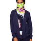 BAM BY BETSY & ADAM Womens Navy Zippered Pocketed Removable Face Mask Long Sleeve Hoodie Top M