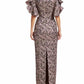 Theia - Brocade Ruffle Gown