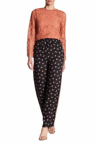 Alice + Olivia - Floral Print Bohemian Relaxed Fit Pants