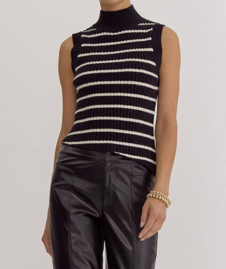 Entro - Kayla Mockneck Sleeveless Knit Top