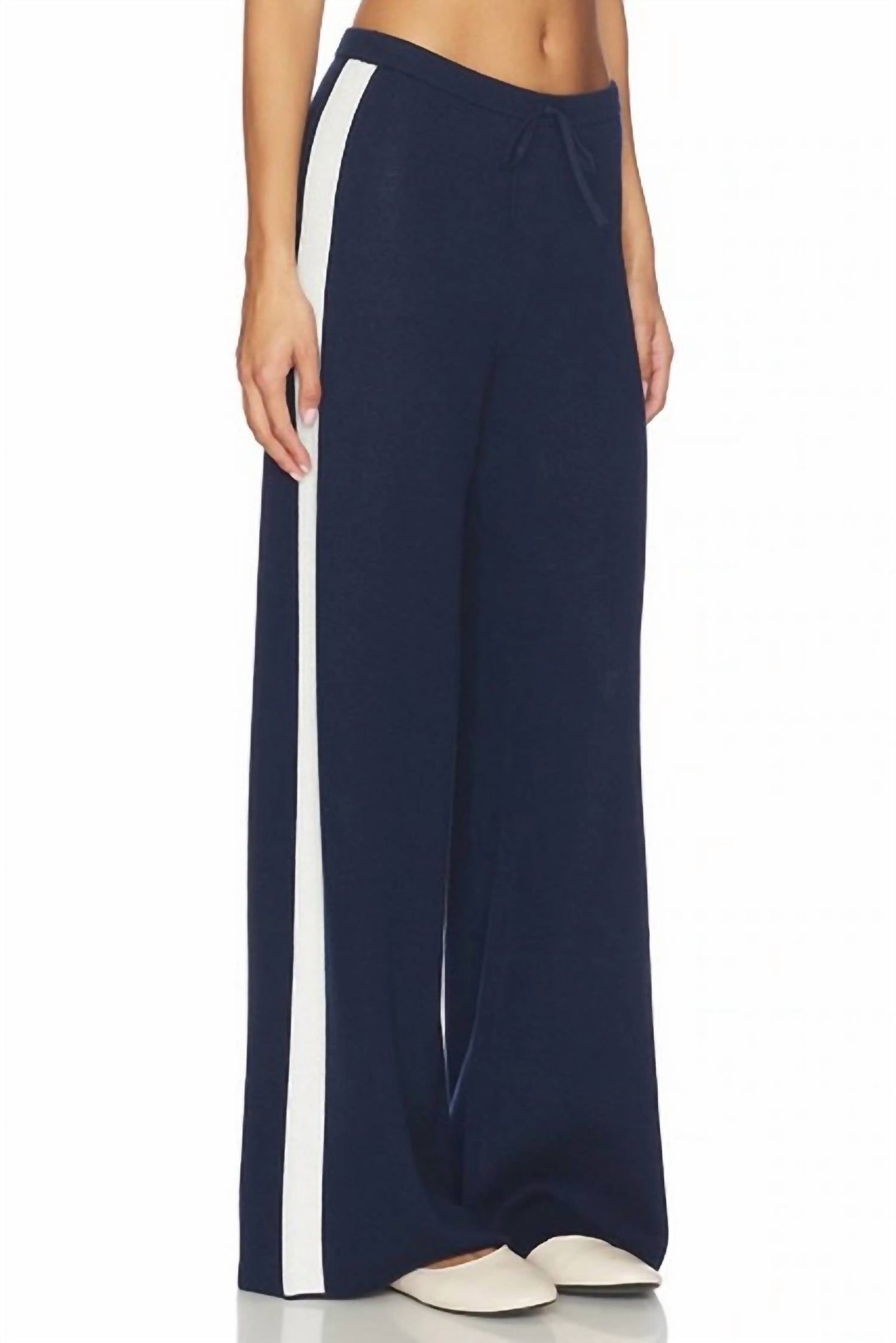 525 America - Merritt Drawstring Striped Wide Leg Pants