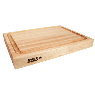 John Boos Maple Wood Edge Grain Reversible Cutting Board, 20 x 15 x 2.25 Inches