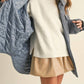 Klesis - Striped Padded Oversized Shacket