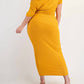 The Curve La - Plus Size Ribbed Knit Off Shoulder Knit Midi Dress