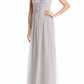 Adrianna Papell - Crewneck Sleeveless Embroidered Mesh Gown