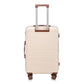3-Piece ABS Spinner Wheel Luggage Set 20"/24"/28" Beige