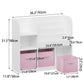 Bookcase And Bookshelf With 3 Collapsible Drawers, Multifunctional Display Stand