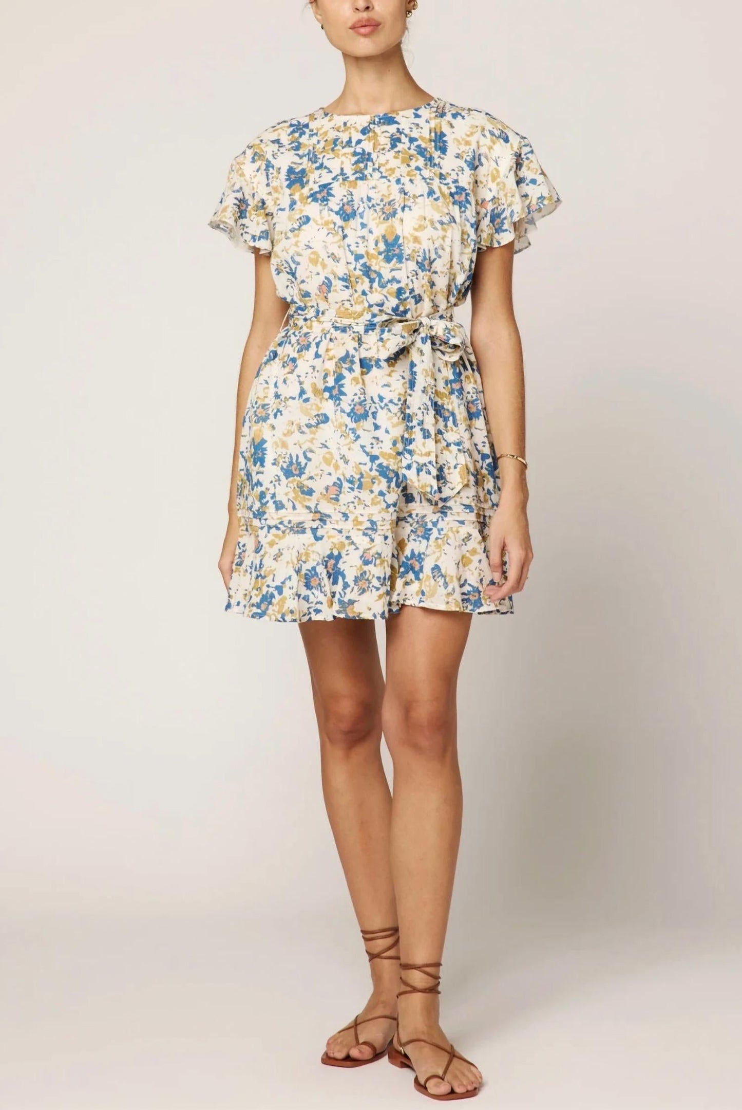 Cleobella - Lynn Hand-printed Floral Mini Dress