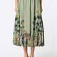 Ciebon - Andrey Printed Bubble Midi Skirt