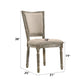 Gabrian Two Tone Reclaimed Side Chair Set of 2 - Beige / Gray
