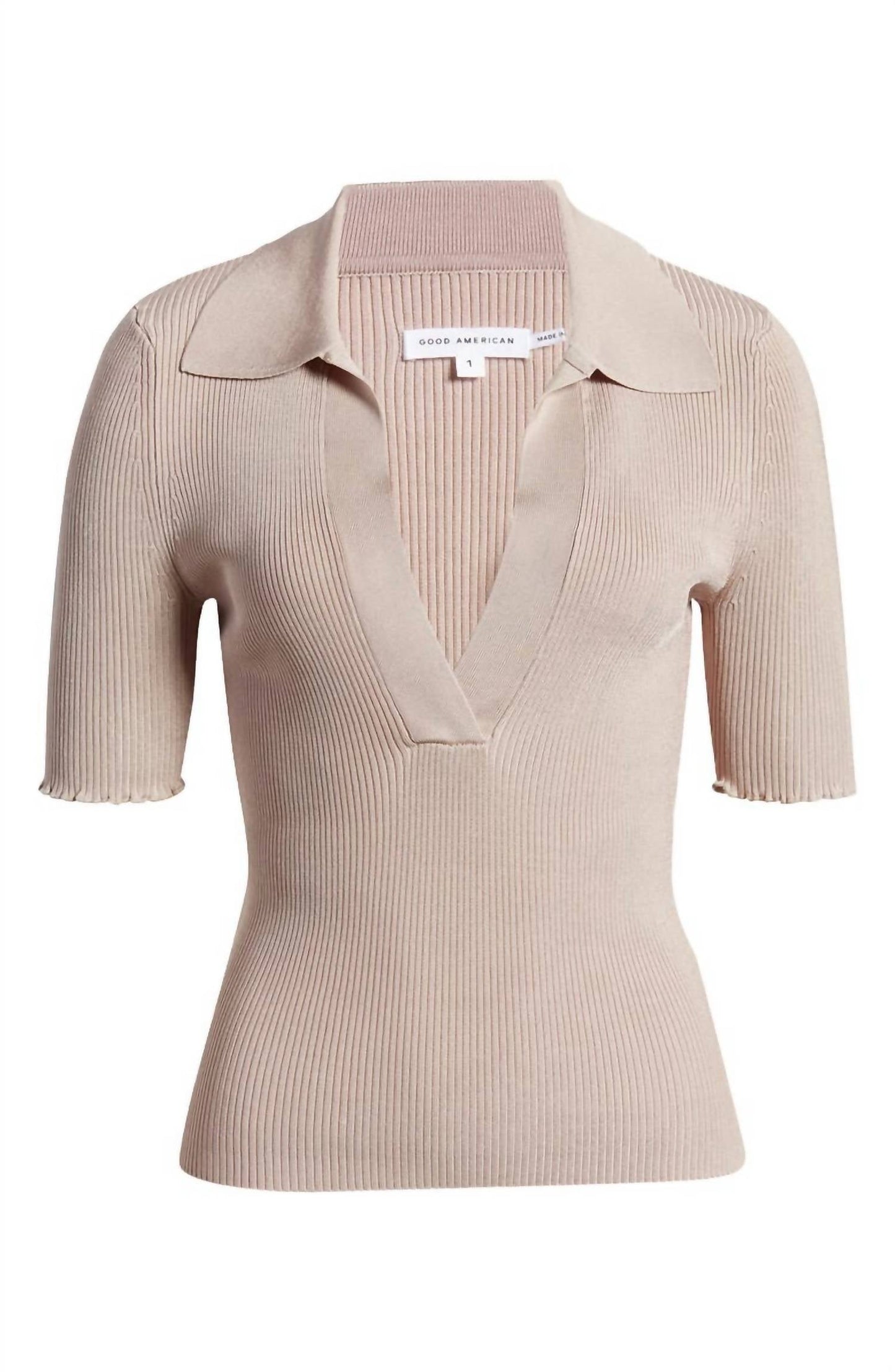 Good American - PLAITED RIB POLO