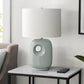 Lighting, 26'h, Table Lamp, Green Ceramic, Ivory / Cream Shade, Contemporary, Modern
