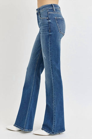 Risen - Costa Mid Rise Flare Jeans With Tummy Control