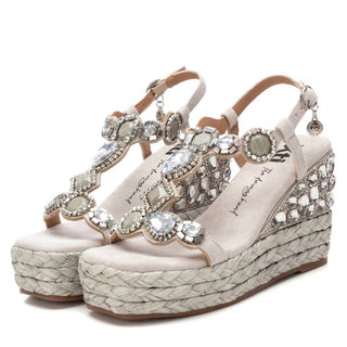 Xti - Women's Gemstone Embellished Wedge Sandals