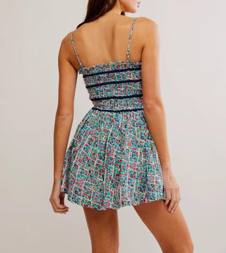 Free People - Bali Checked Out Printed Romper