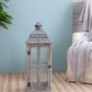 Wooden Candle Lantern Decorative Set for Indoor and Outdoor Use