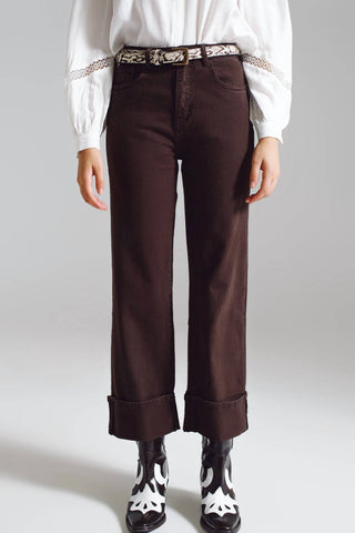 Q2 - Madeline Straight Leg Cuffed Jeans