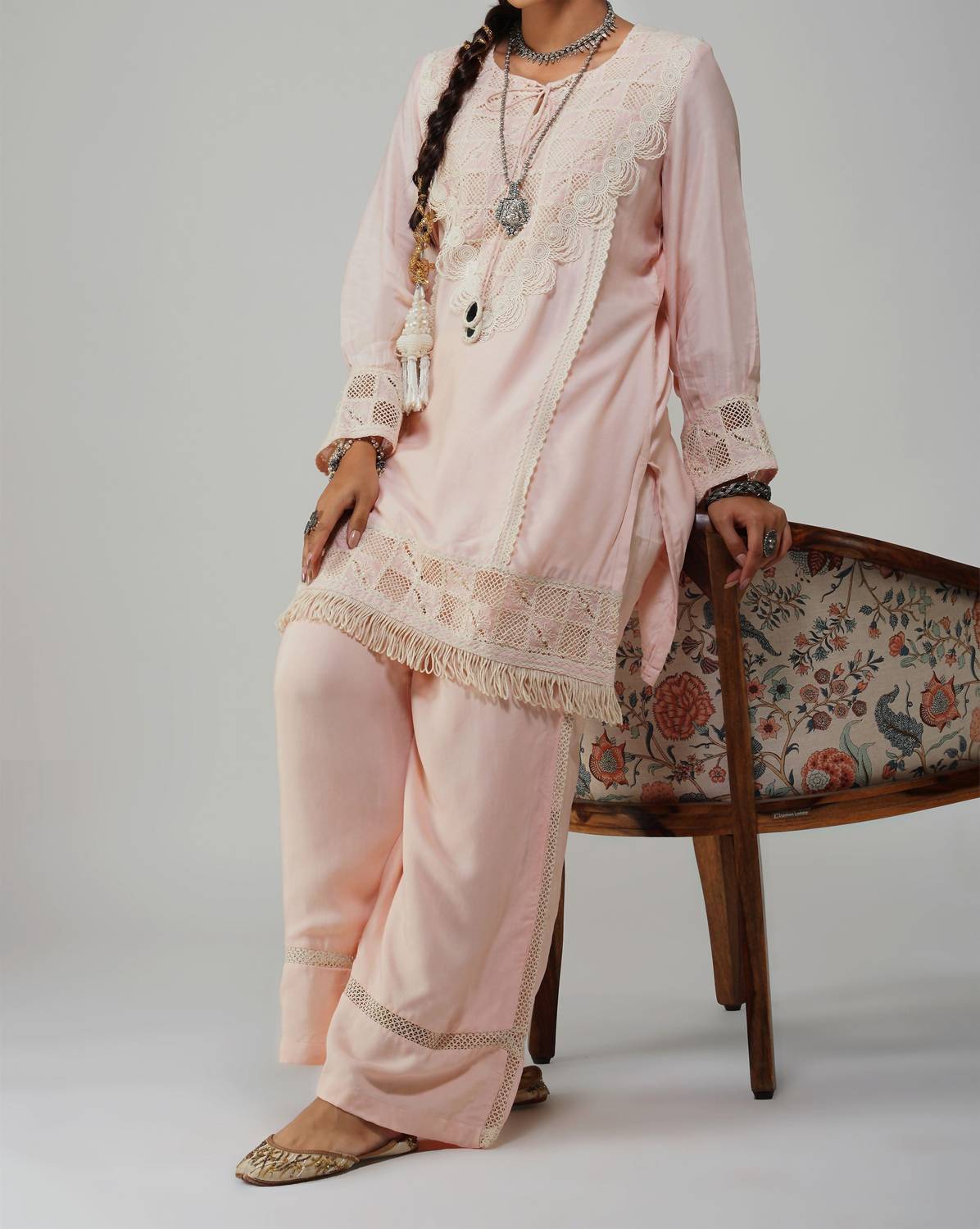 Zaalima Fashion - Straight Tunic Set Cotton - Noor-e-rang