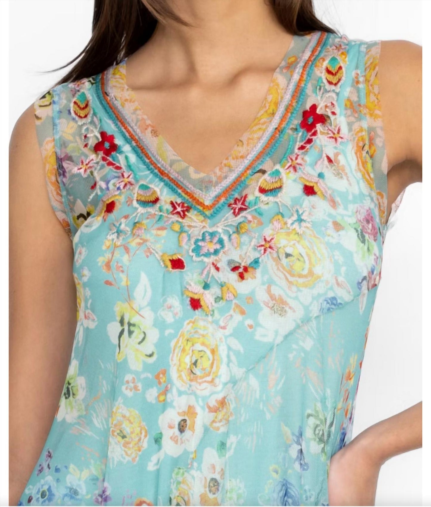 Johnny Was - Forever Flower Mesh Dress