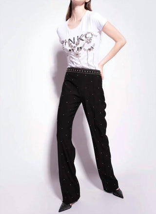 Pinko - Pepita Trouser With Studded Waistband