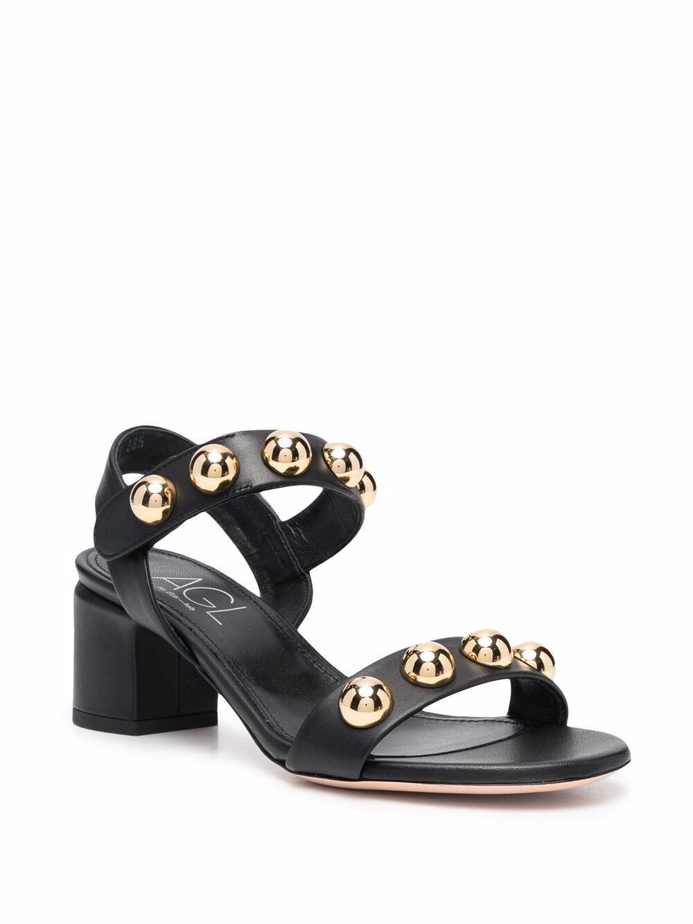 AGL Maila Studded Sandal in Black Size 9