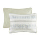 3 Piece Seersucker Quilt Set Taupe Blue King Cal King