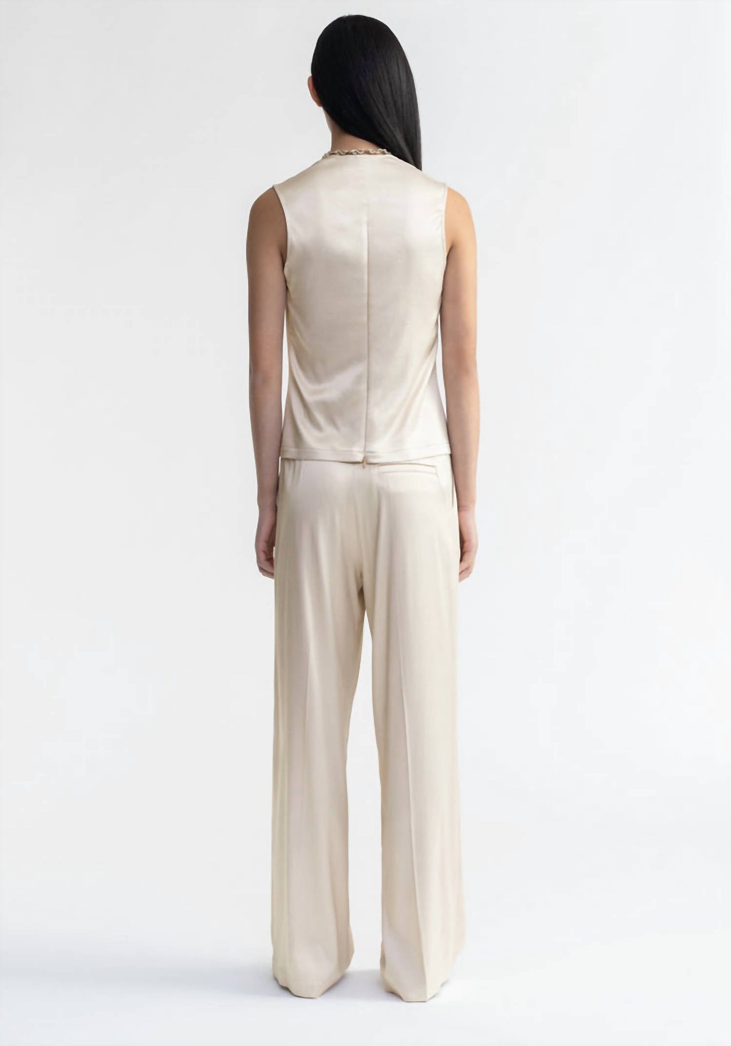 Aeron - Tutu Scoop-neck Satin Top