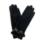 Women's Bow Ultra Cozy Jersey Touchscreen Gloves - Black