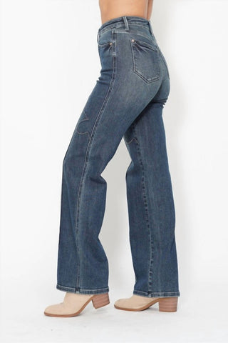 Judy Blue - Seam Detail Straight Leg Jeans