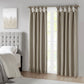 Twist Tab Total Blackout Window Curtain Panel Pewter 50x95