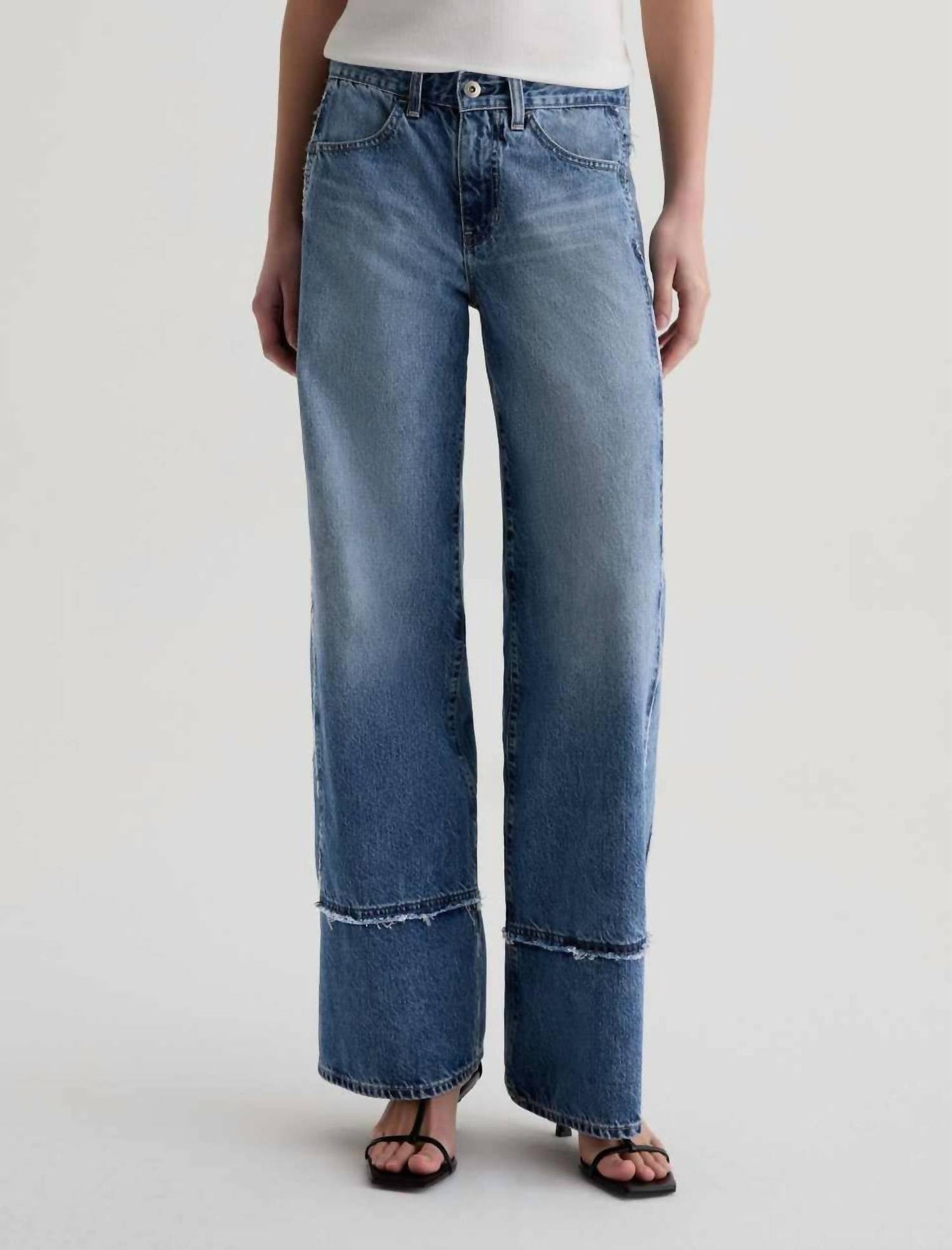 Ag Jeans - Adria Low Rise Paneled Wide Leg Jeans