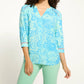 Fdj - Piping 3/4 Sleeve V-neck Shirt