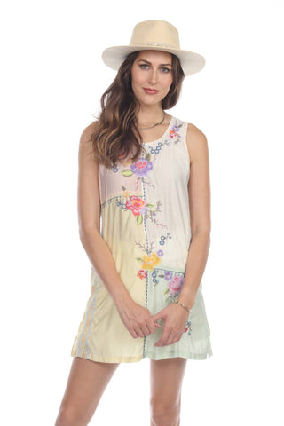 Paparazzi - Patchwork Embroidered Tunic with Slit Sides