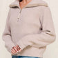 Allie Rose - Soft Plush Half Zip Sweater