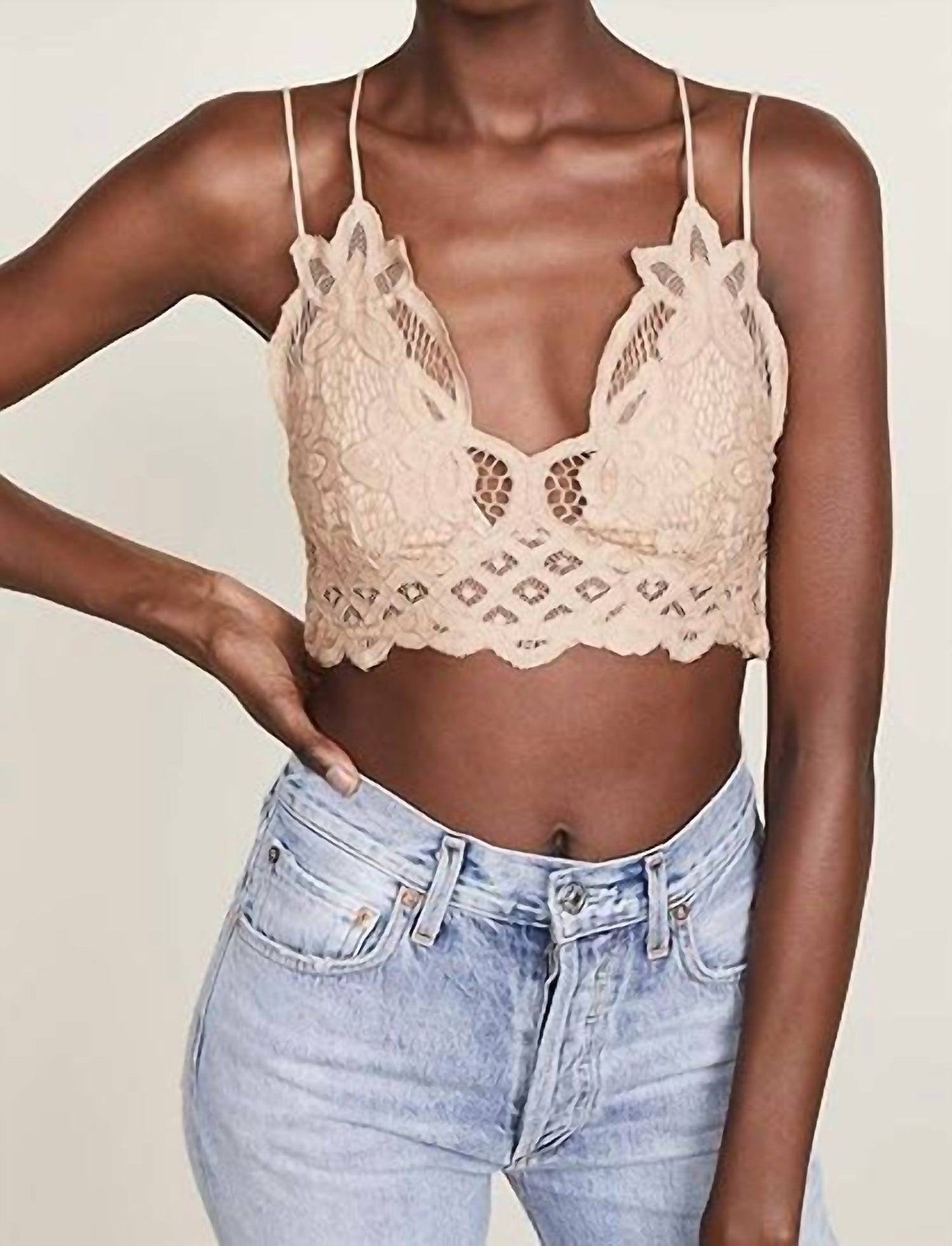 Free People - Adella Longline Lace Bralette