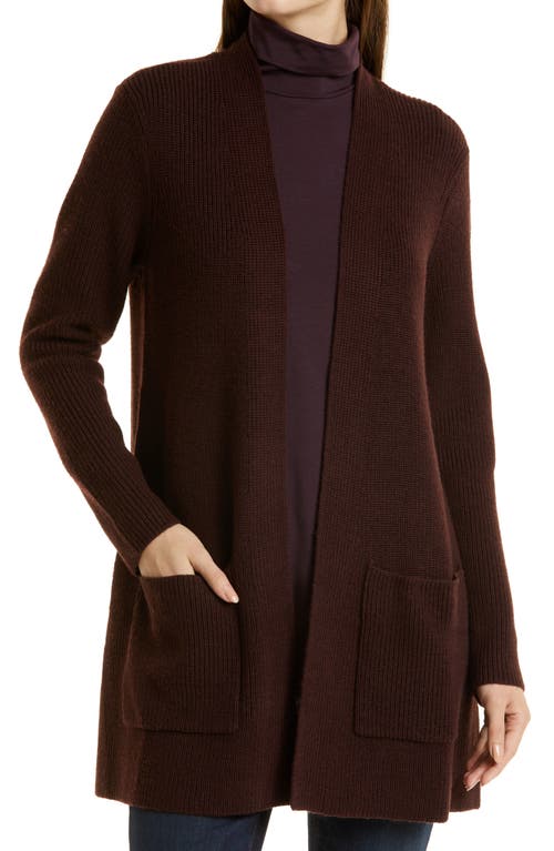 Eileen Fisher Merino Wool Cardigan - Cassis