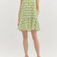 Entro - Split Neck Abstracted Mini Dress