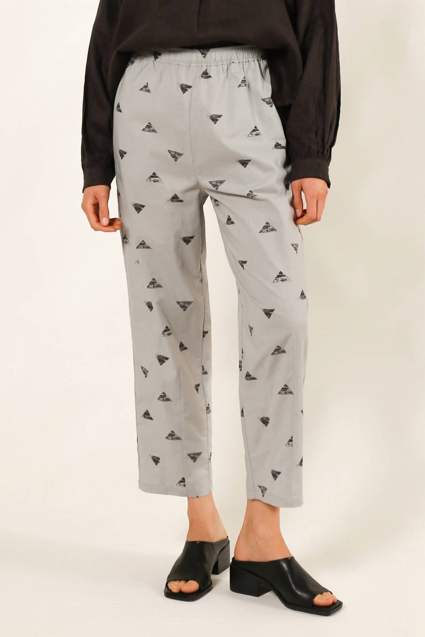 124 Voltaire - Triangle Print Tapered Pant