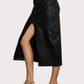 Vibrant M.I.U - Front Slit Midi Coated Skirt