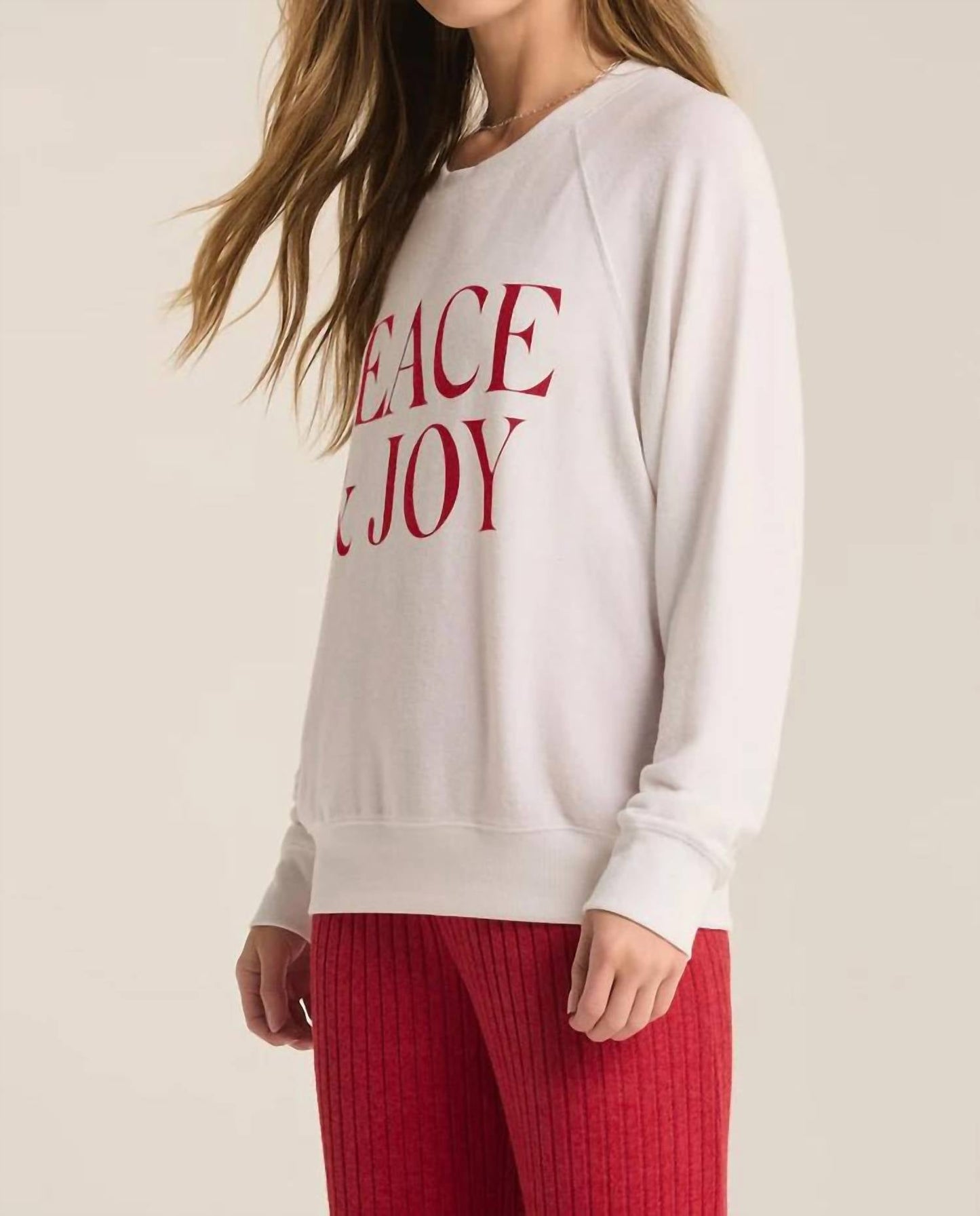 Z Supply - Cassie Peace and Joy Raglan Tee