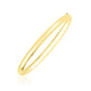 10k Yellow Gold Dome Style Shiny Bangle