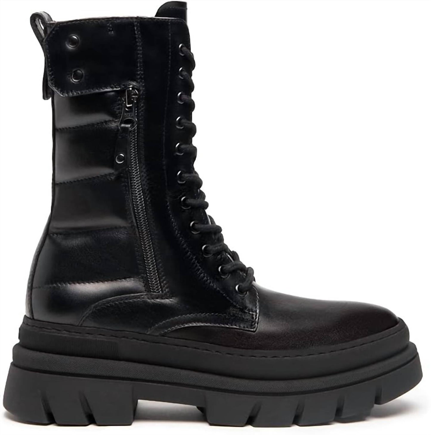 Nerogiardini - Women's Leather Combat Boots