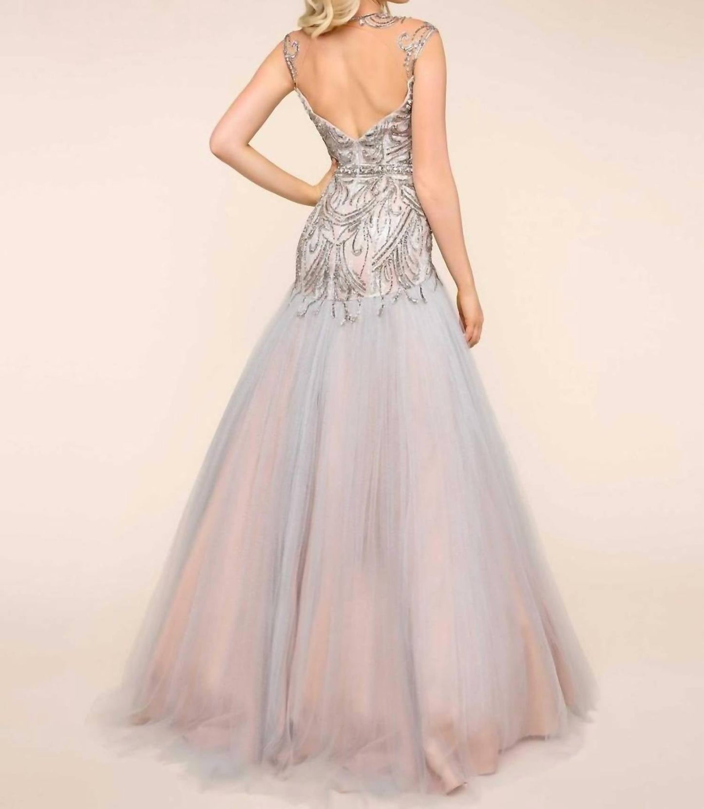 Mac Duggal - Beaded Illusion Bodice Ball Gown