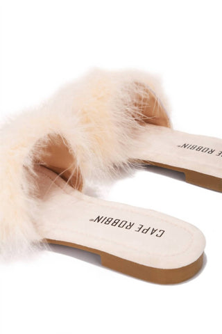 Cape Robbin - Women's Easter Furry Feather Sandals