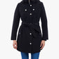 London Fog - Zip Front High-neck Hooded Trench Coat