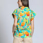 Apny - Women's Printed Wrap Blouse