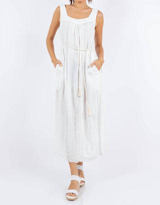 Paparazzi - Crepe Eyelet And Tonal Tank Dress